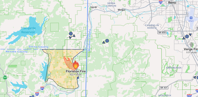 Floriston fire 15% contained; evacuation orders, warnings downgraded