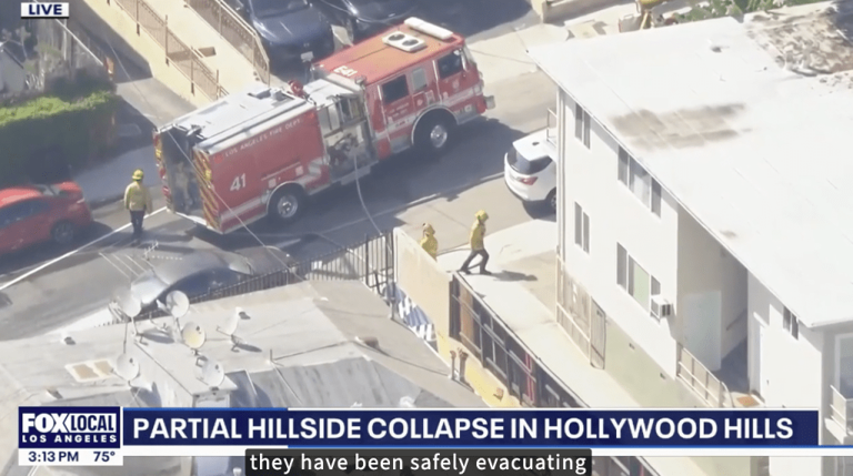 Hillside collapse triggers evacuations in Hollywood Hills as emergency ...