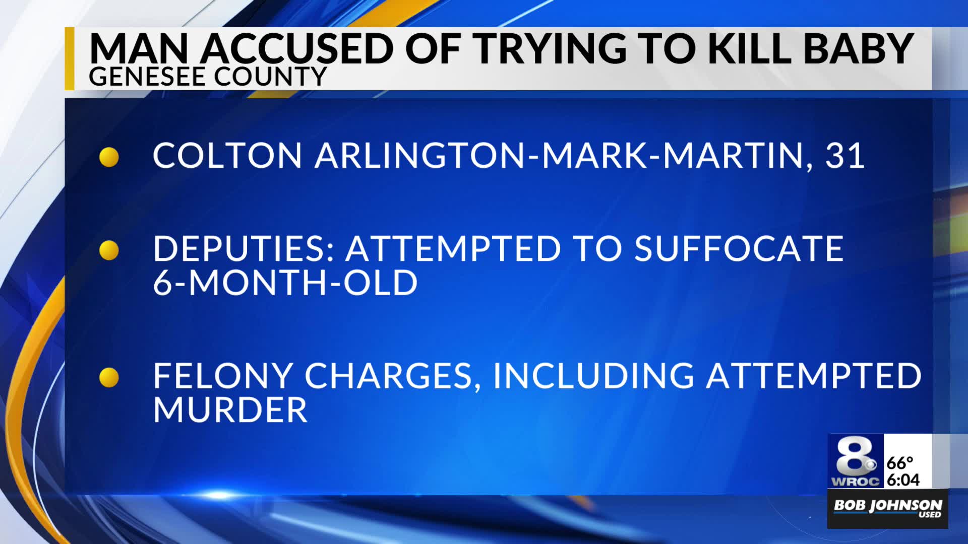 Deputies: Genesee Co. man tried to suffocate 6-month-old child