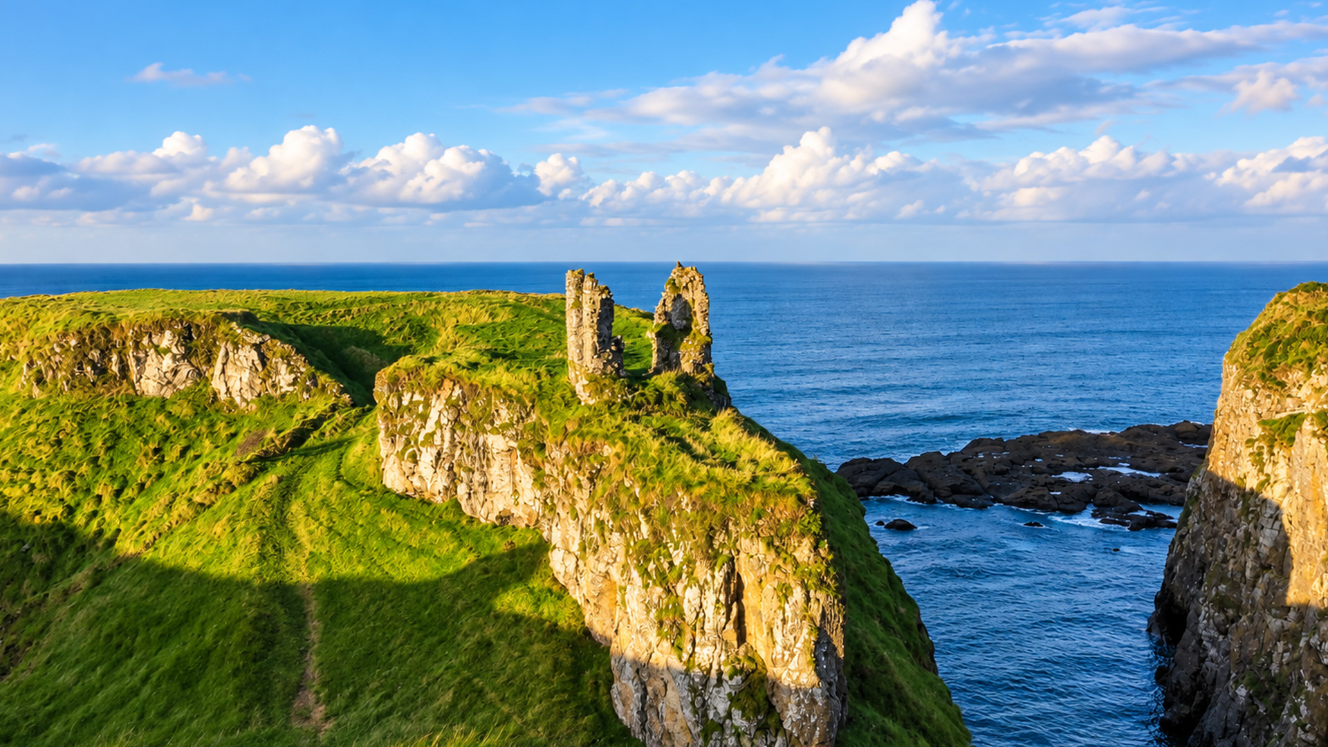 What once stood on this remote coastal cliff?