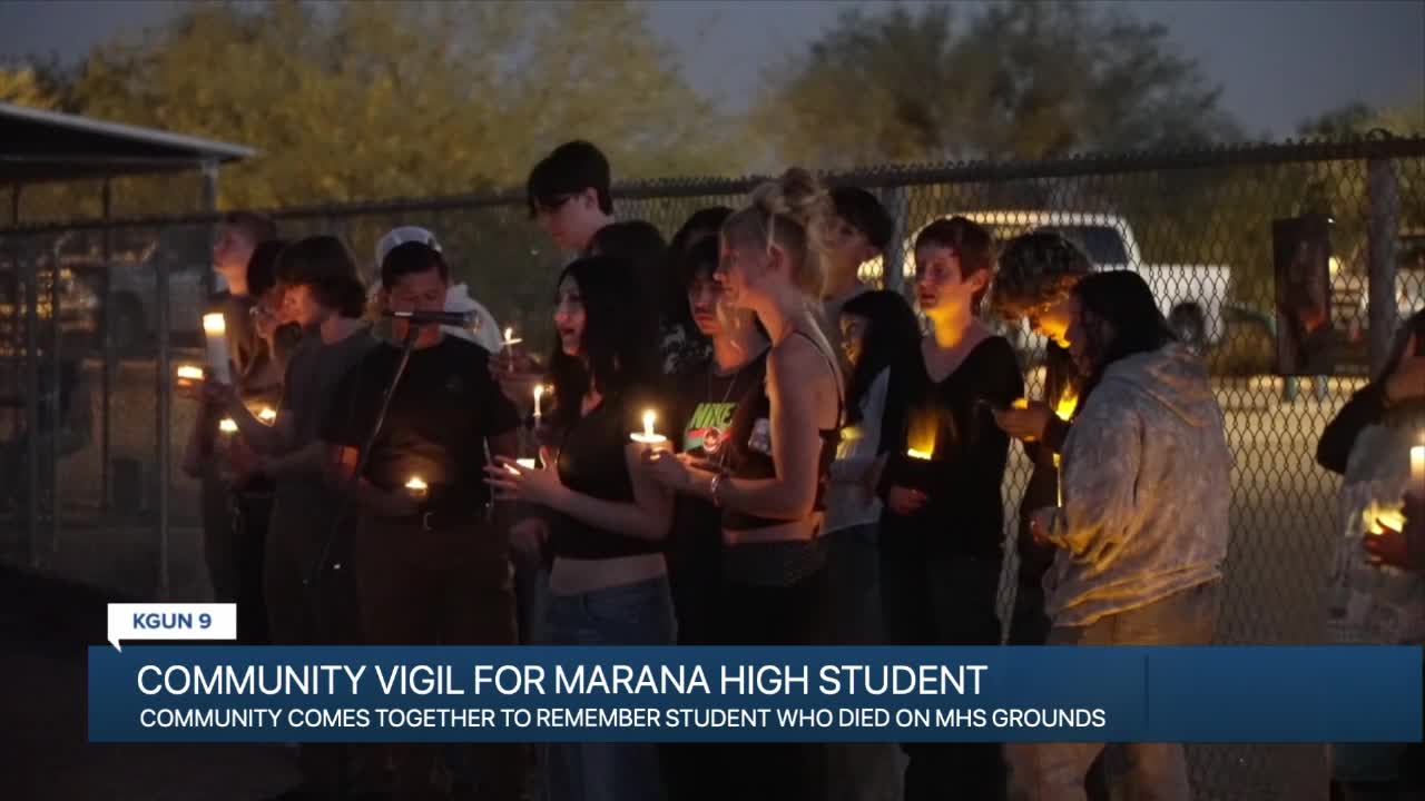 Marana High School community gathers to remember 15-year-old Corey ...