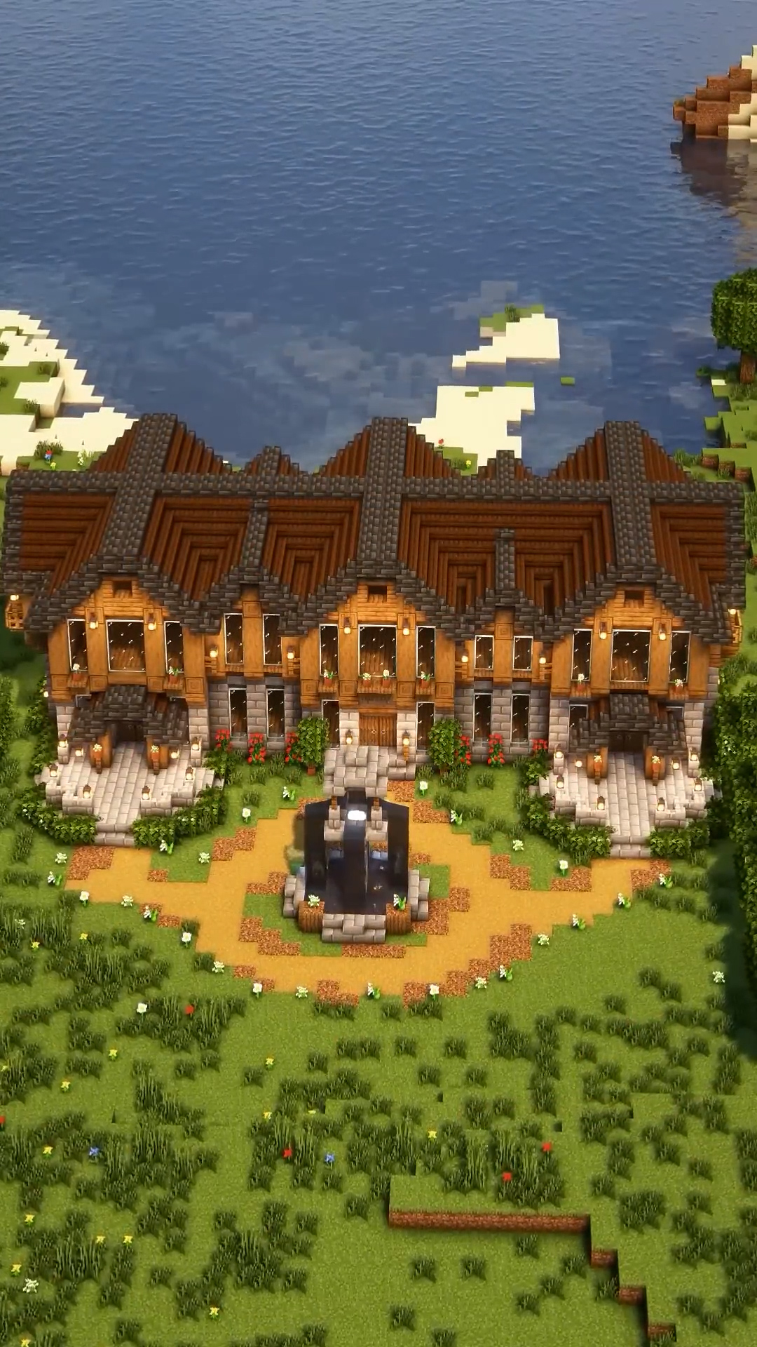 Minecraft multiplayer house with a cozy medieval design