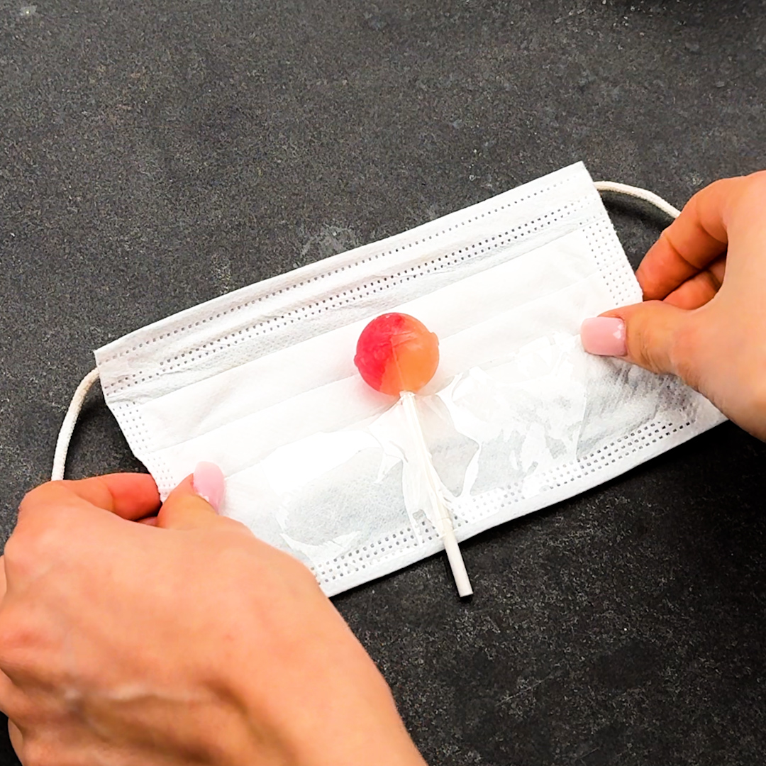 Face mask + lollipop hack 💯