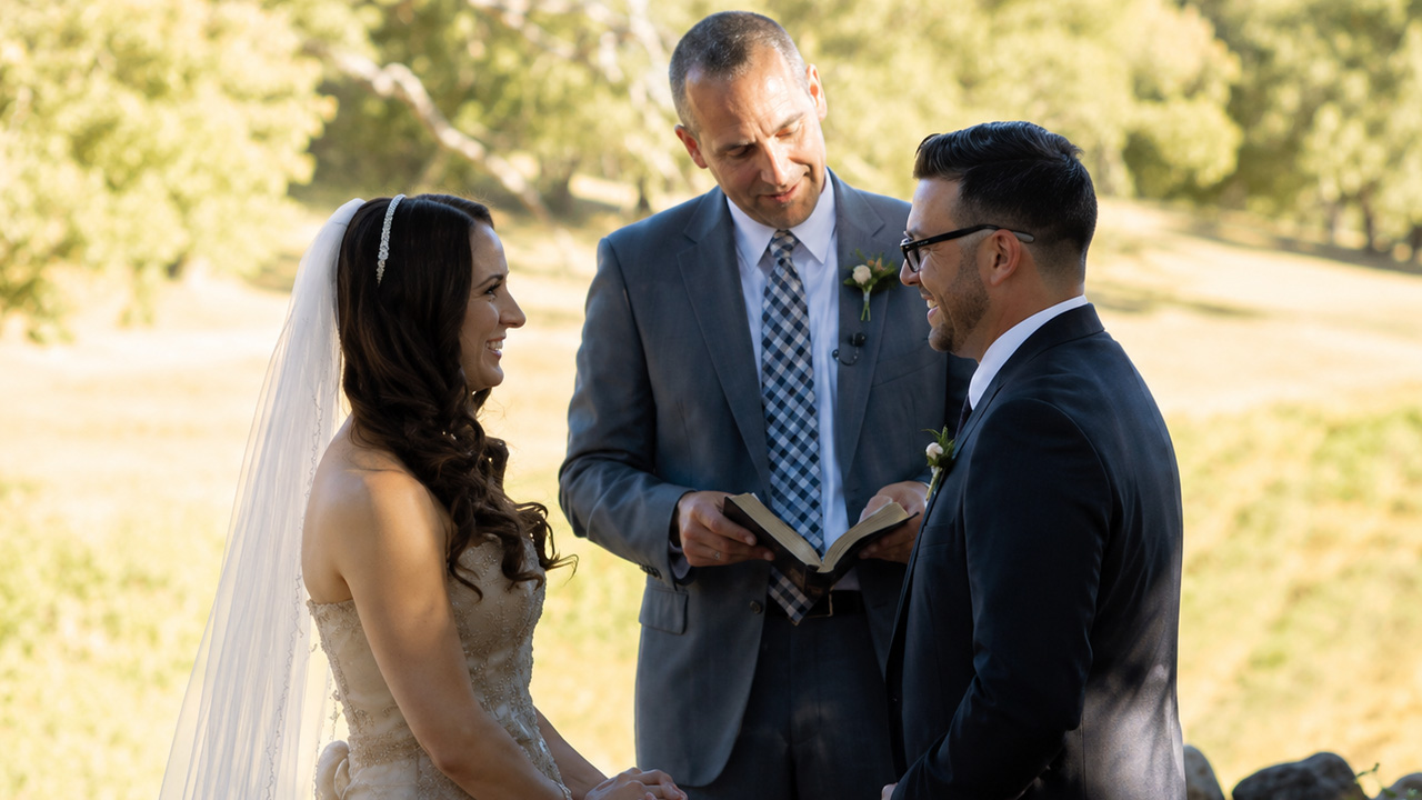 The wine country wedding where whimsical details met deep romantic style