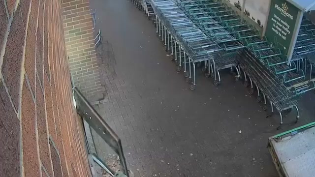 Bungling thieves caught on CCTV attempting to steal supermarket ATM