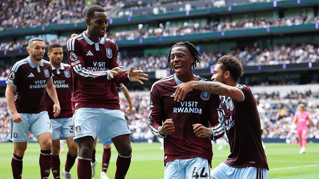 Johan Manzambi scored his first Aston Villa goal in the win at Tottenham