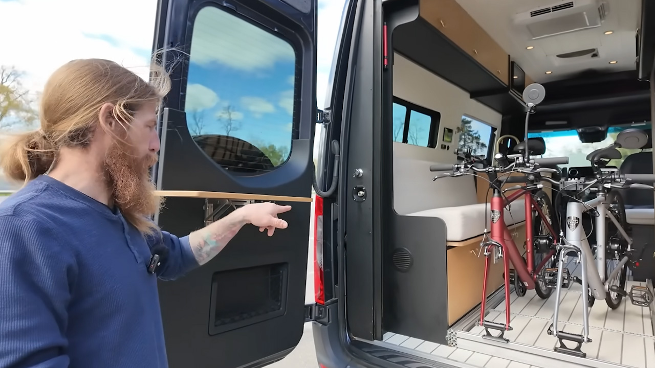 Inside this custom 4x4 camper van cabin transformation