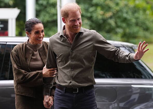 MELBOURNE, AUSTRALIA - APRIL 14: Prince Harry, Duke of Sussex and Meghan, Duchess of Sussex arrive at the Australian National Ve