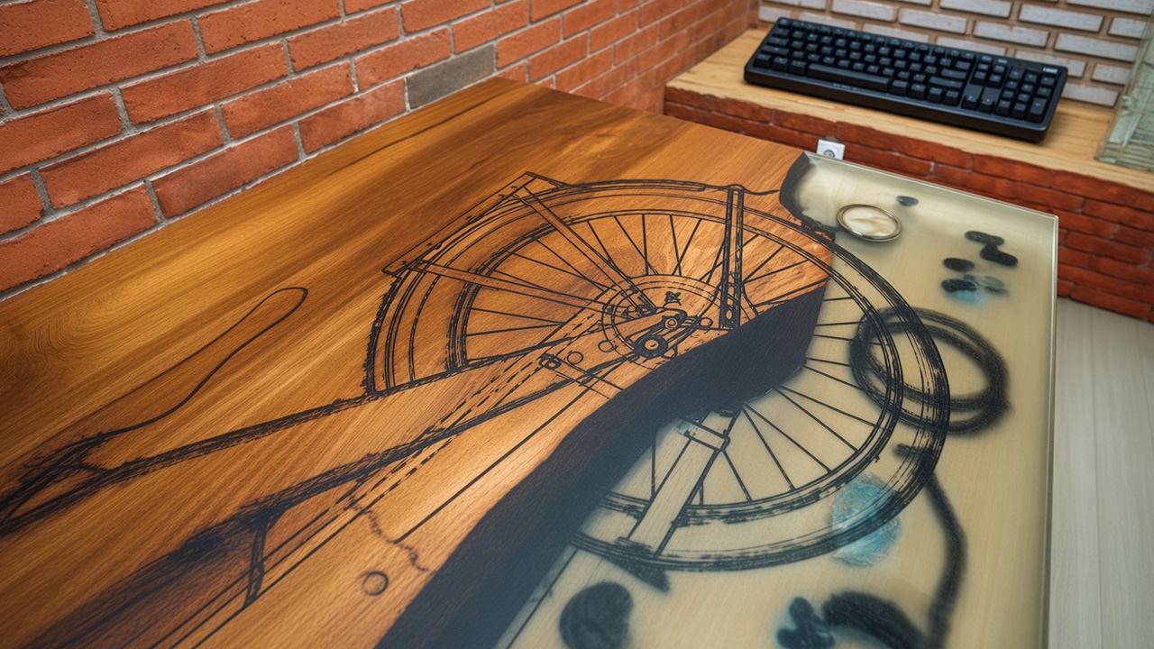 Building a glowing table around Harley-Davidson parts