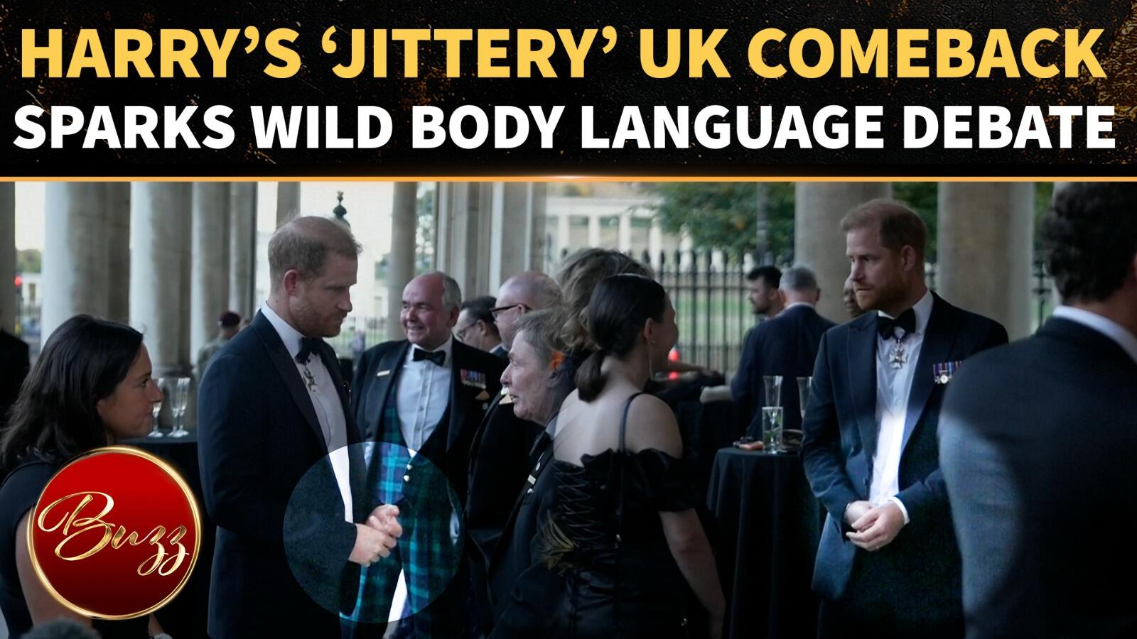 Prince Harry looks 'nervous' in UK return, body language experts spot ...