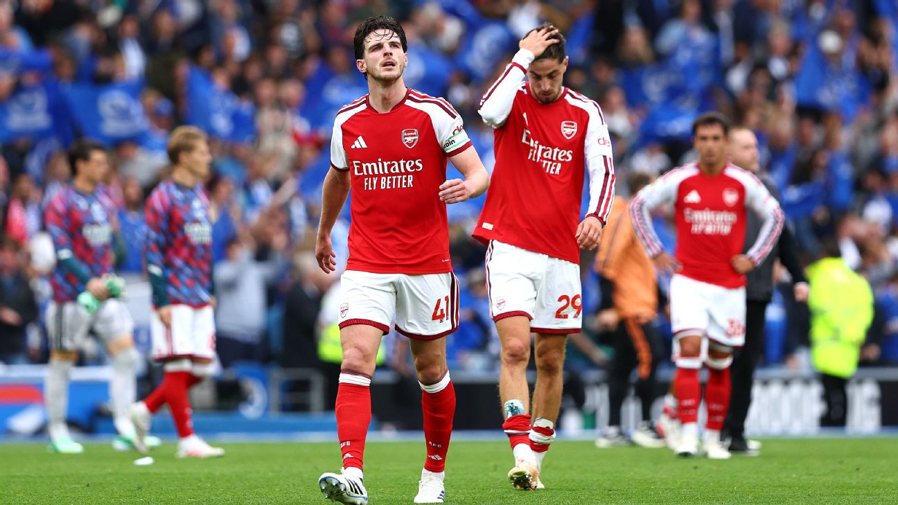 El Arsenal ‘en apuros desde el primer saque de banda’ en Brighton – Mikel Arteta