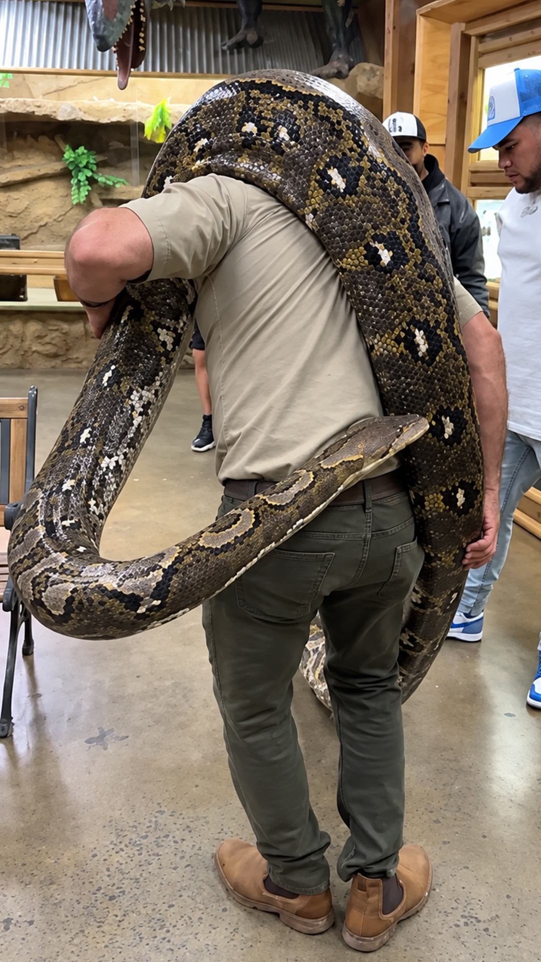 Why relocating a massive snake demands a full-body workout