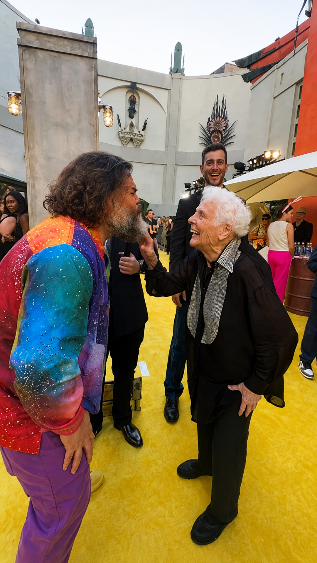 Granny meets Jack Black backstage for an unforgettable conversation