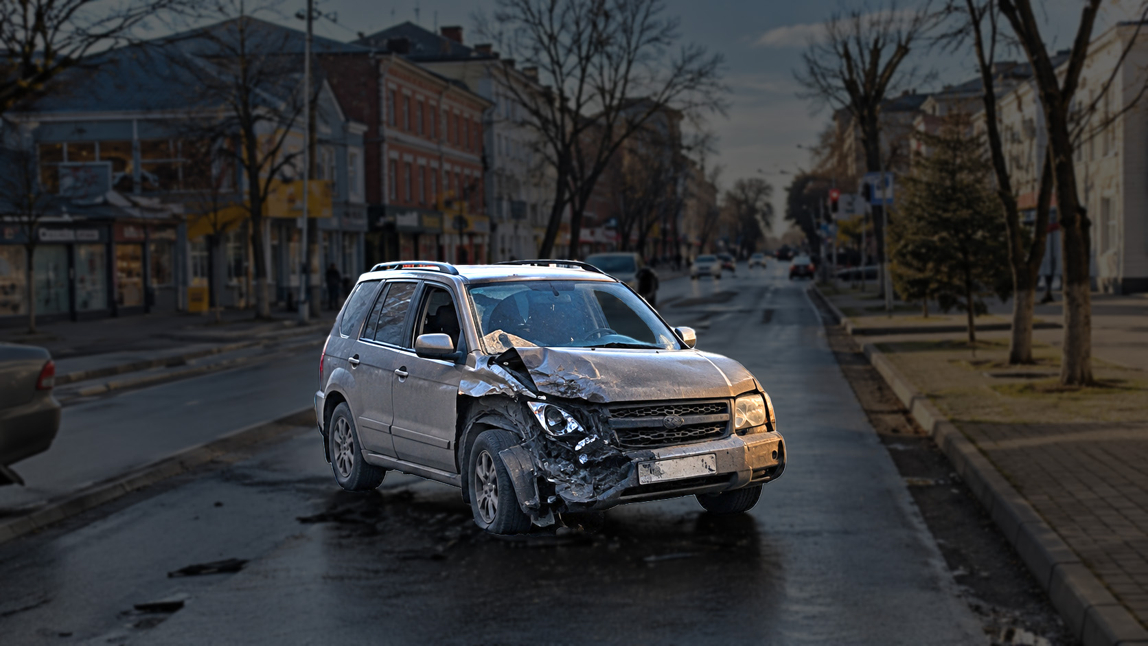 Dashcam captures a traffic crash