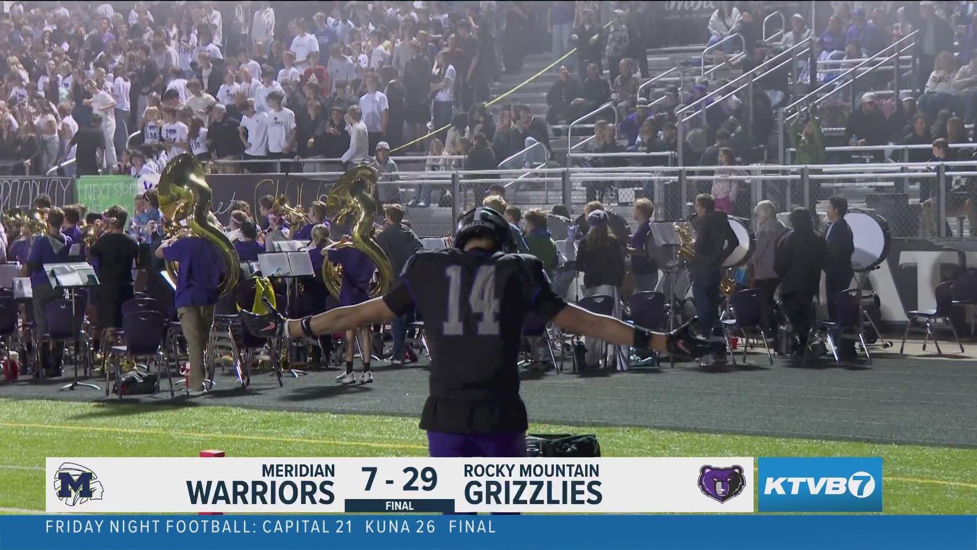 Highlights: Rocky Mountain beats Meridian 29-7