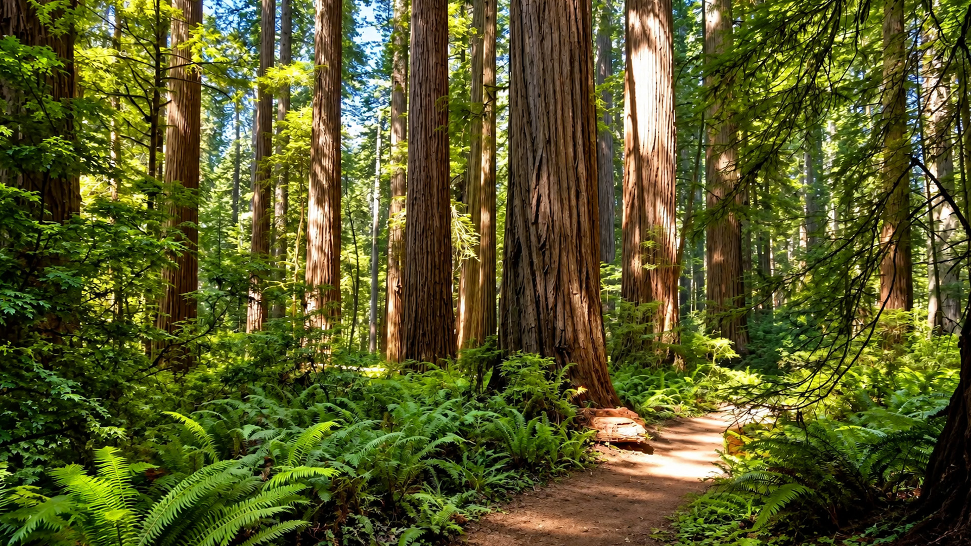 Vandring blandt kæmpe redwoods på Boy Scout Tree Trail (4K)