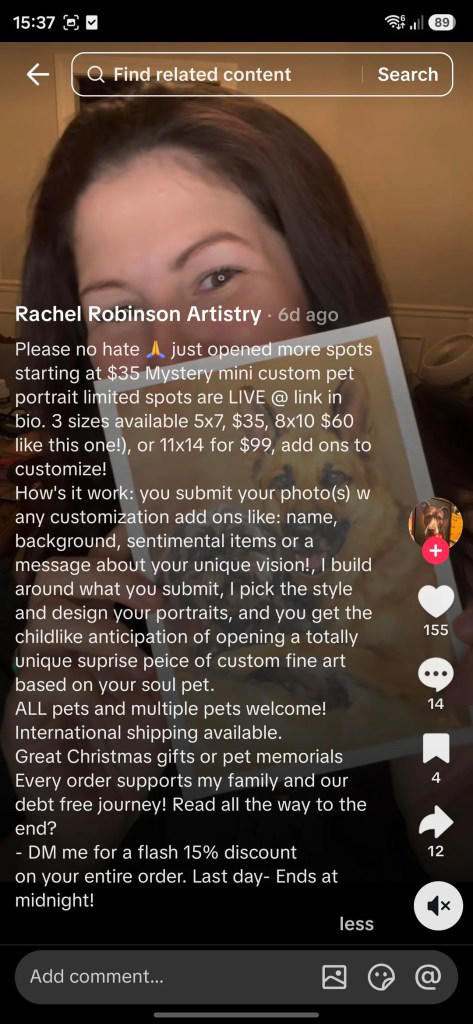 TikTok 'artist' sparks backlash for selling AI pet memorial portraits ...