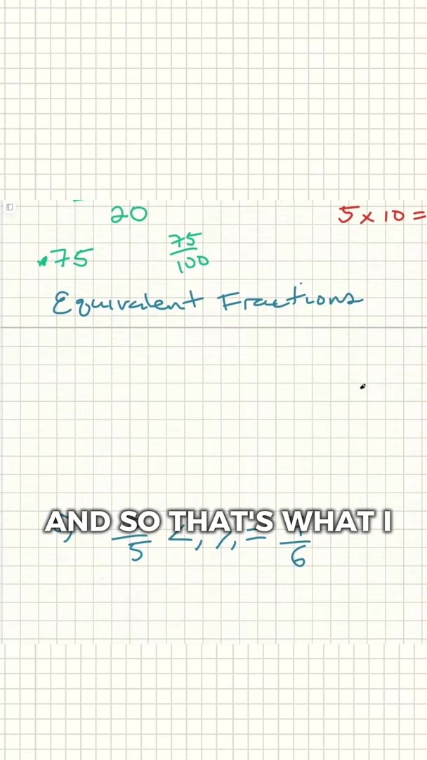 Create Equivalent Fractions from the number