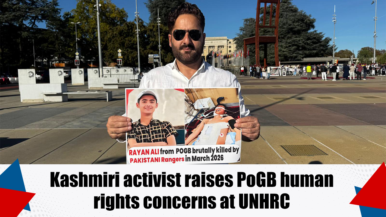 Kashmiri activist raises PoGB human rights concerns at UNHRC