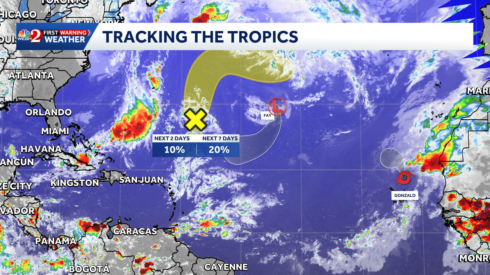 New disturbance among 3 being monitored by NHC in the Atlantic