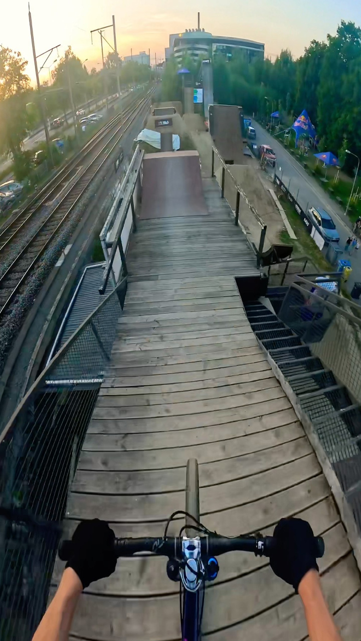 Insane BMX jump tricks POV on dirt track