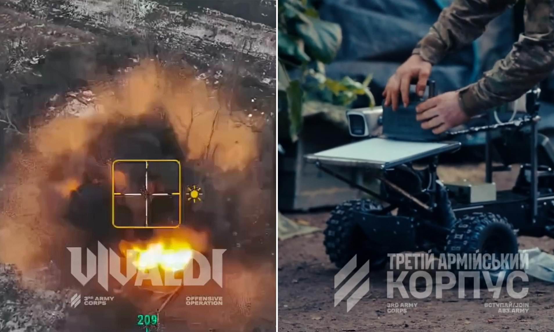 Ukraine bomber drones drop ground robots behind Russian lines to kill ...