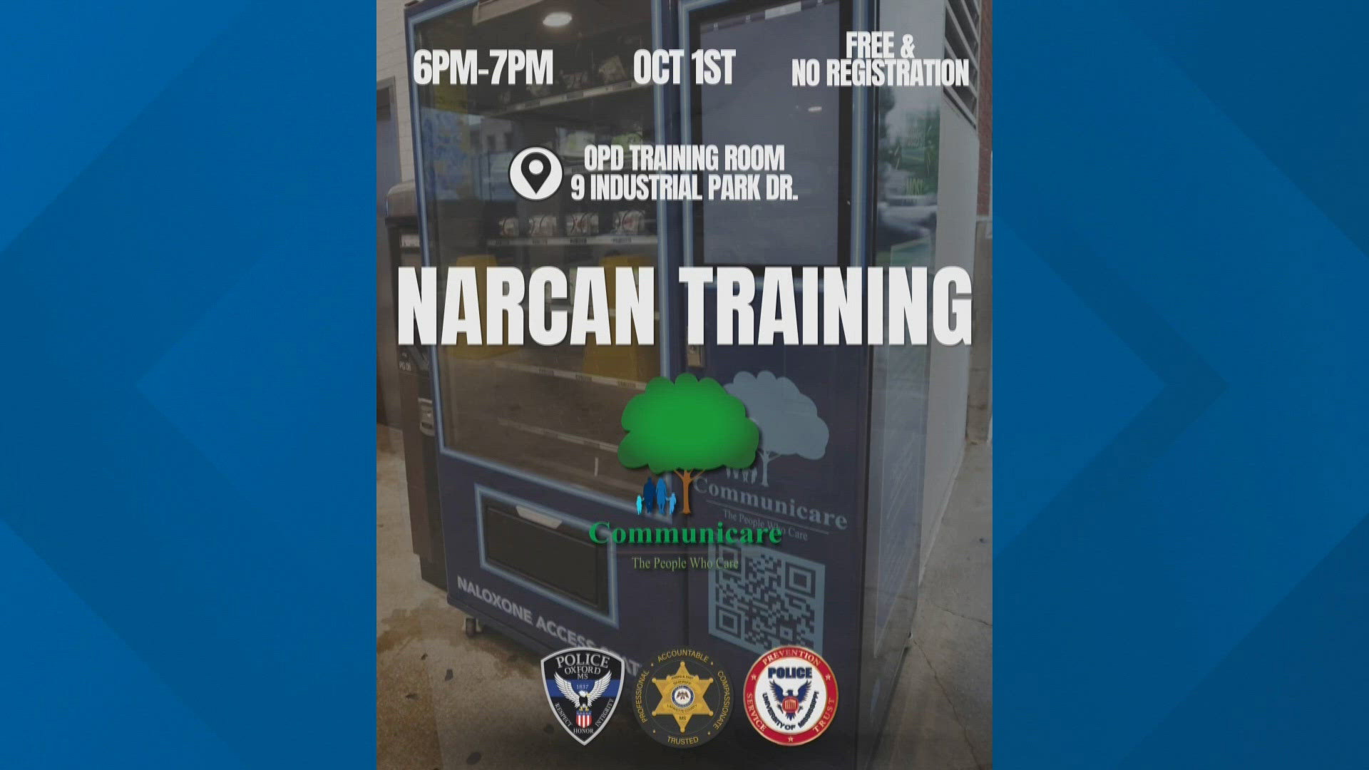 Oxford, Mississippi law enforcement agencies offer free Narcan training
