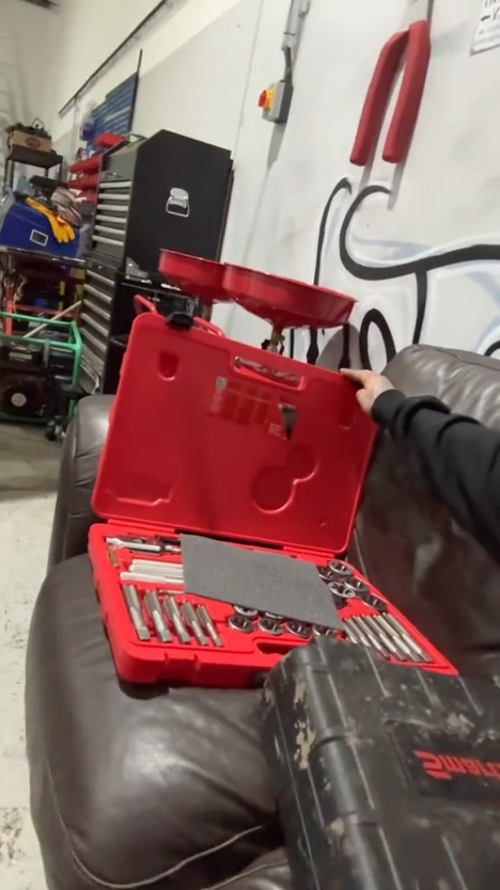 Unboxing a massive tap and die tool set for mechanics