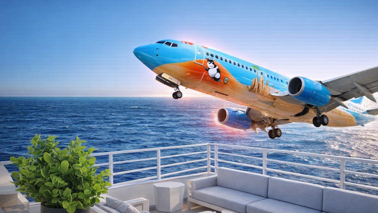 Imagine looking out your hotel window and seeing a Boeing 737 coming ...