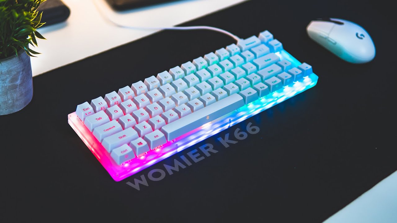 Wormier K66 mechanical gaming keyboard unboxing & typing sounds - all ...