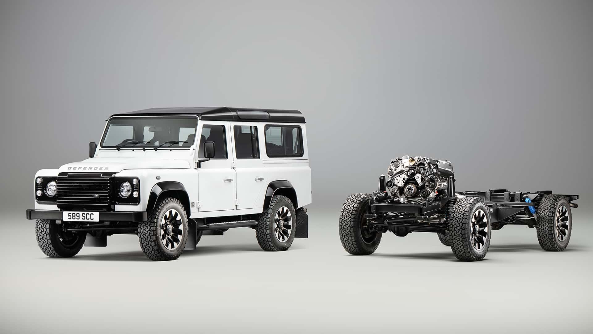 Land Rover puts a 405-HP V8 into classic Defender, seriously