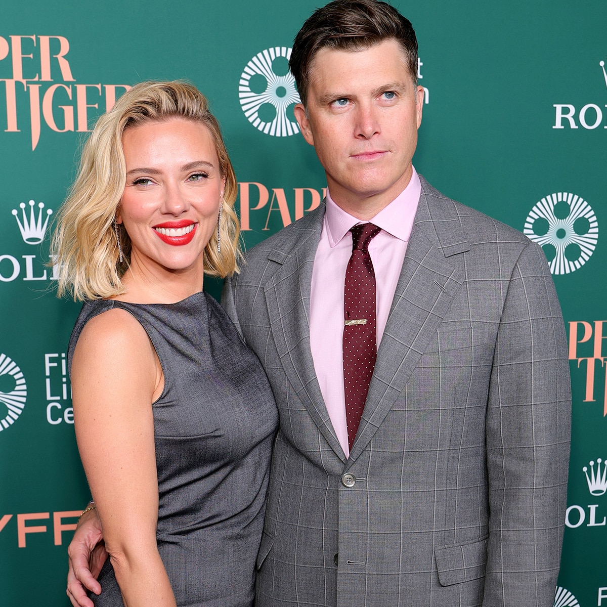 Scarlett Johansson, Colin Jost step out for rare red carpet appearance