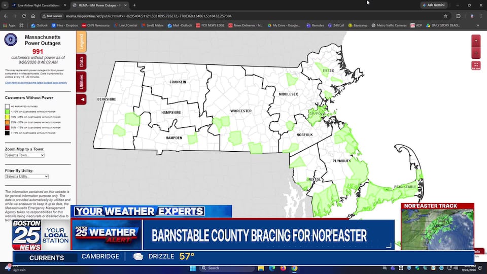 Barnstable officials providing update on weather response as fall nor ...