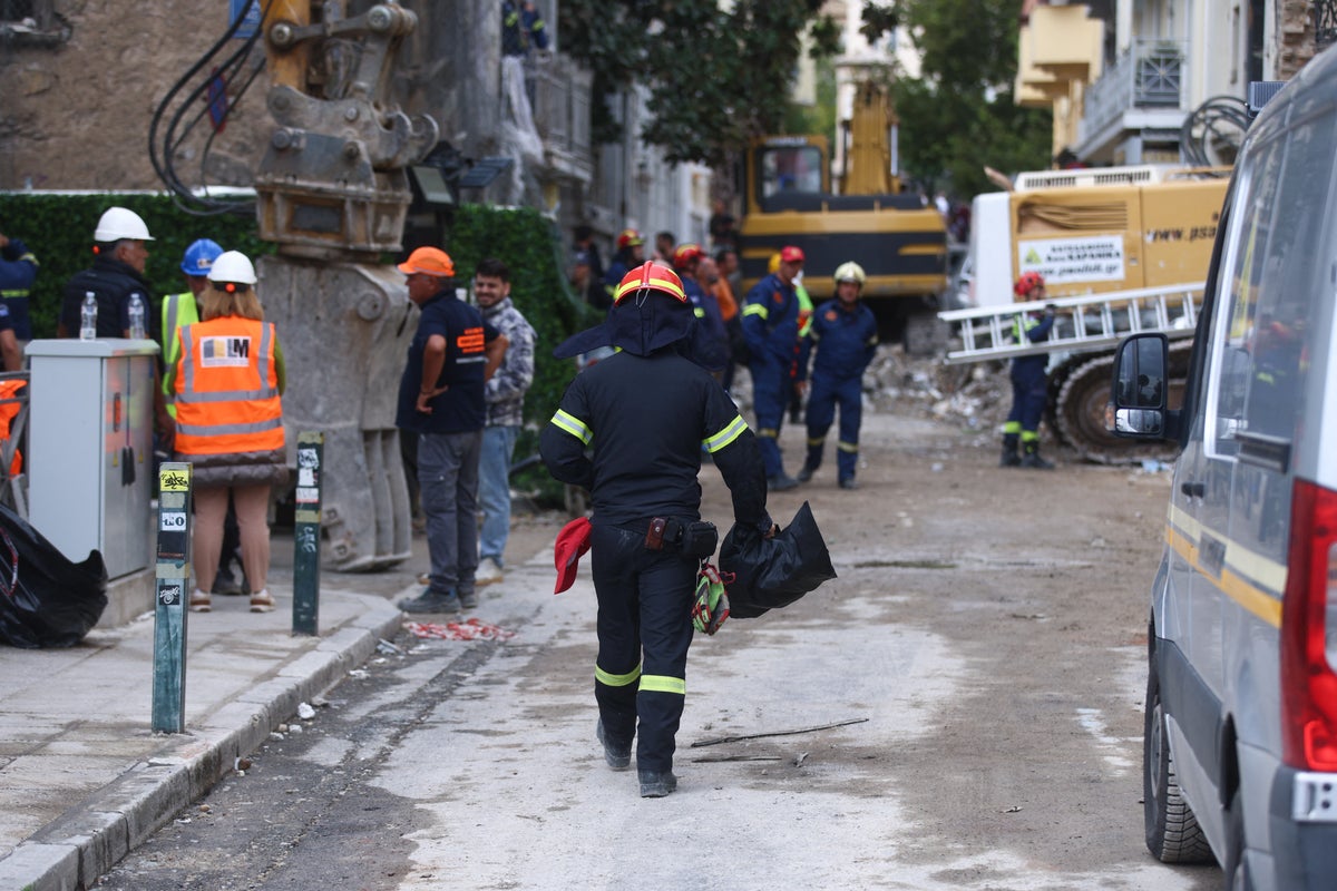 Six dead after Athens building collapse following explosion