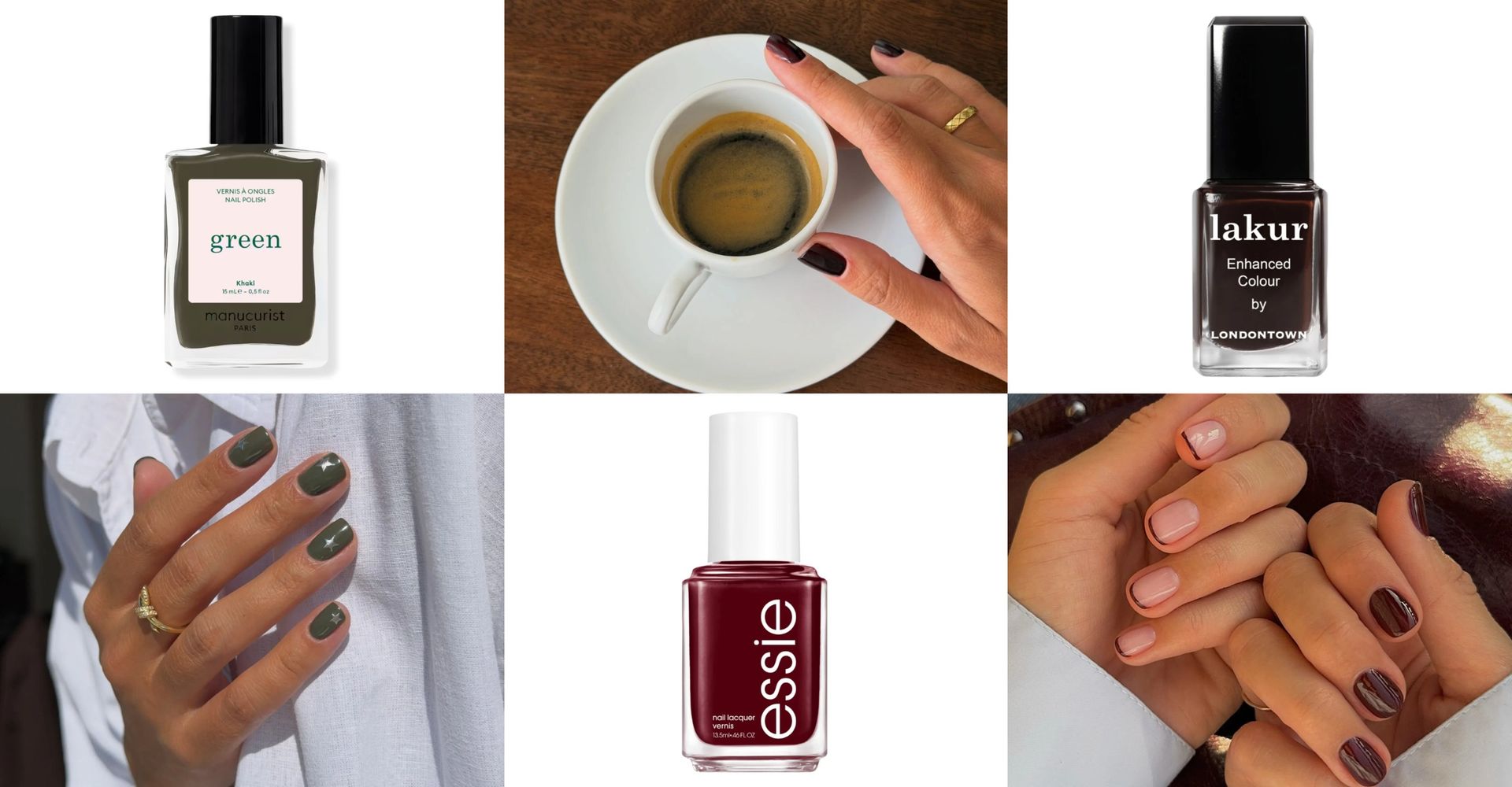 Short square nails are a popular choice for fall manicures