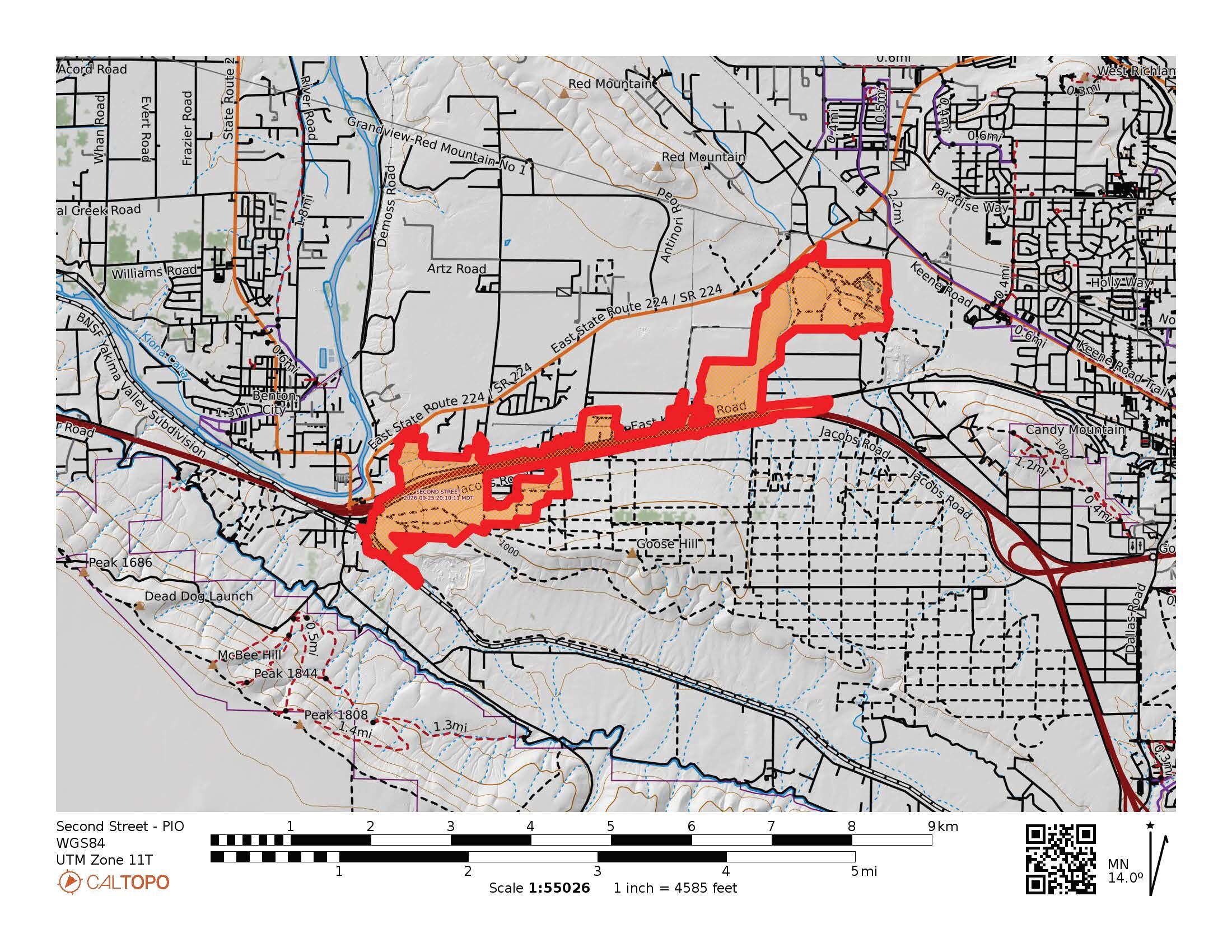 Second Street fire triggers level three evacuations for Benton County ...