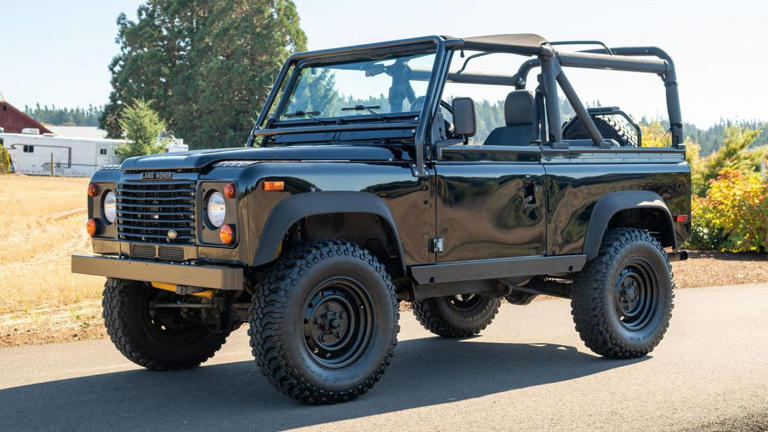1997 Land Rover Defender 90 NAS soft top for sale with 79,100 miles