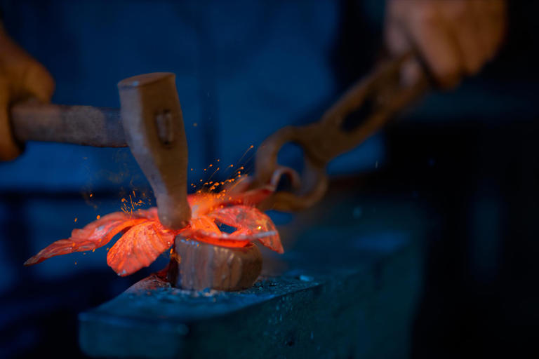 Casting metal means making a hole the exact shape of the object and ...