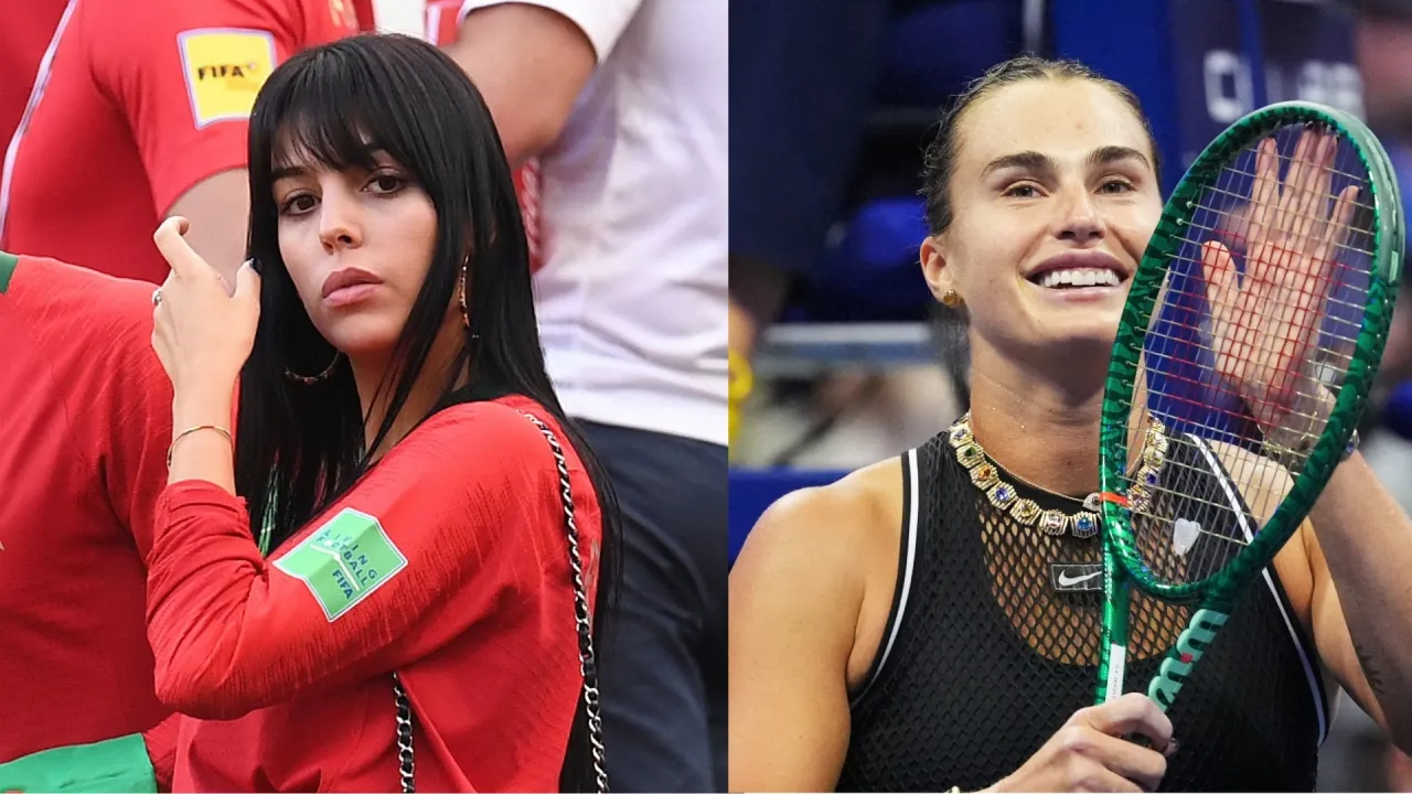 Georgina Rodriguez and Aryna Sabalenka show off massive engagement rings to each other at Milan Fashion Week
