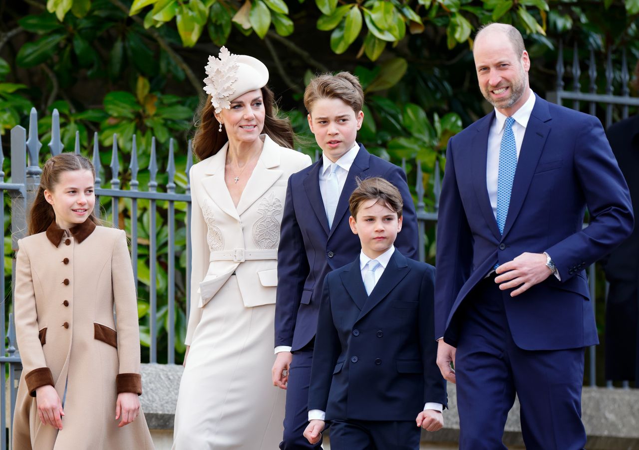 Prince William and Kate Middleton with their kids, Princess Charlotte, Prince Louis, and Prince George Credit: Getty