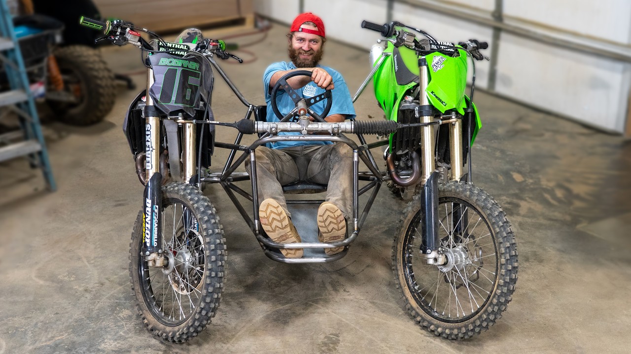 Building a go kart with dirt bikes!