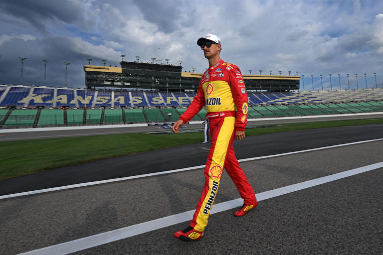Rain cancels Kansas practice and qualifying; Logano on pole for ...