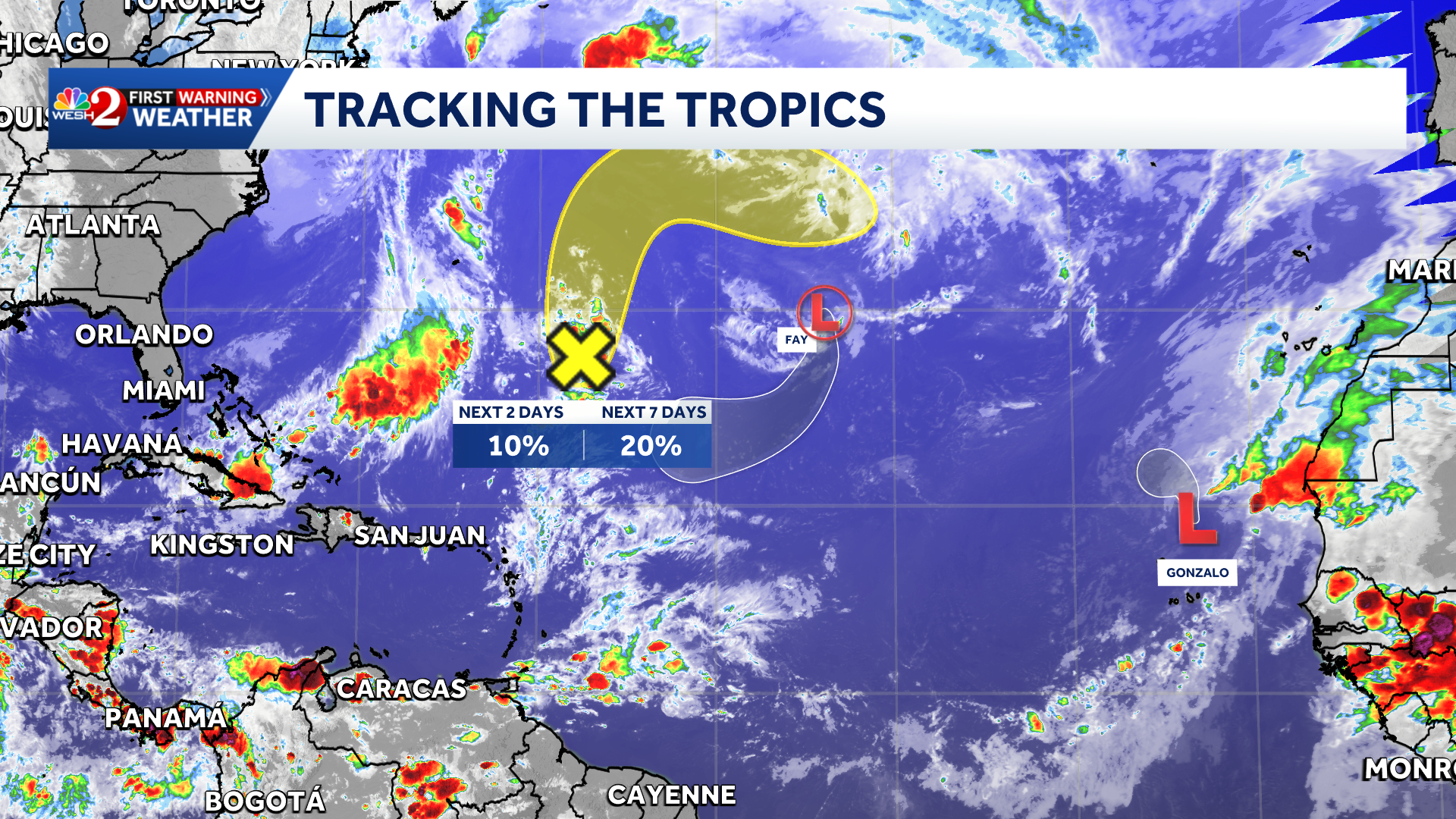New disturbance among 3 being monitored by NHC in the Atlantic