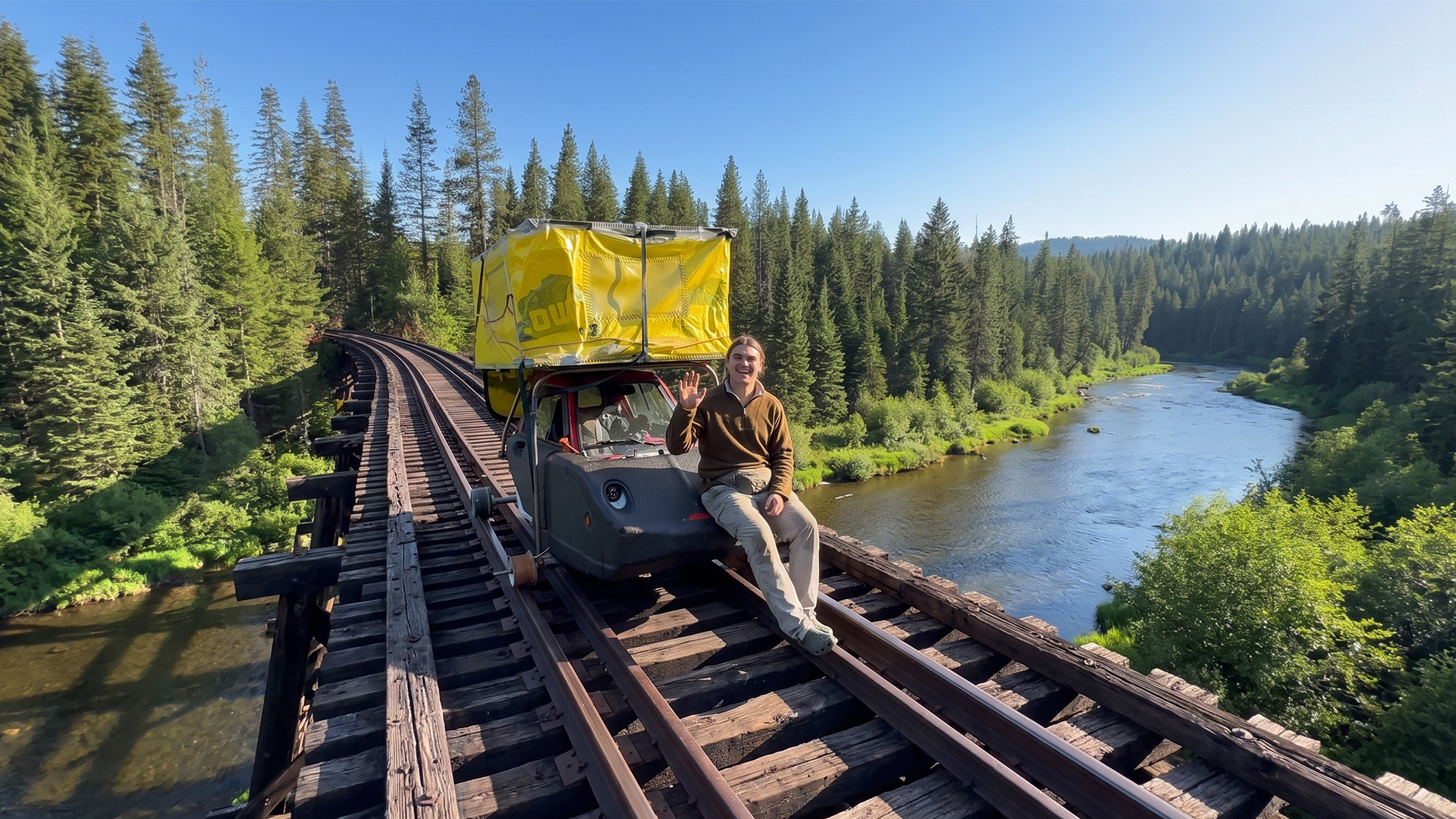 100 miles on an abandoned railroad 🚂