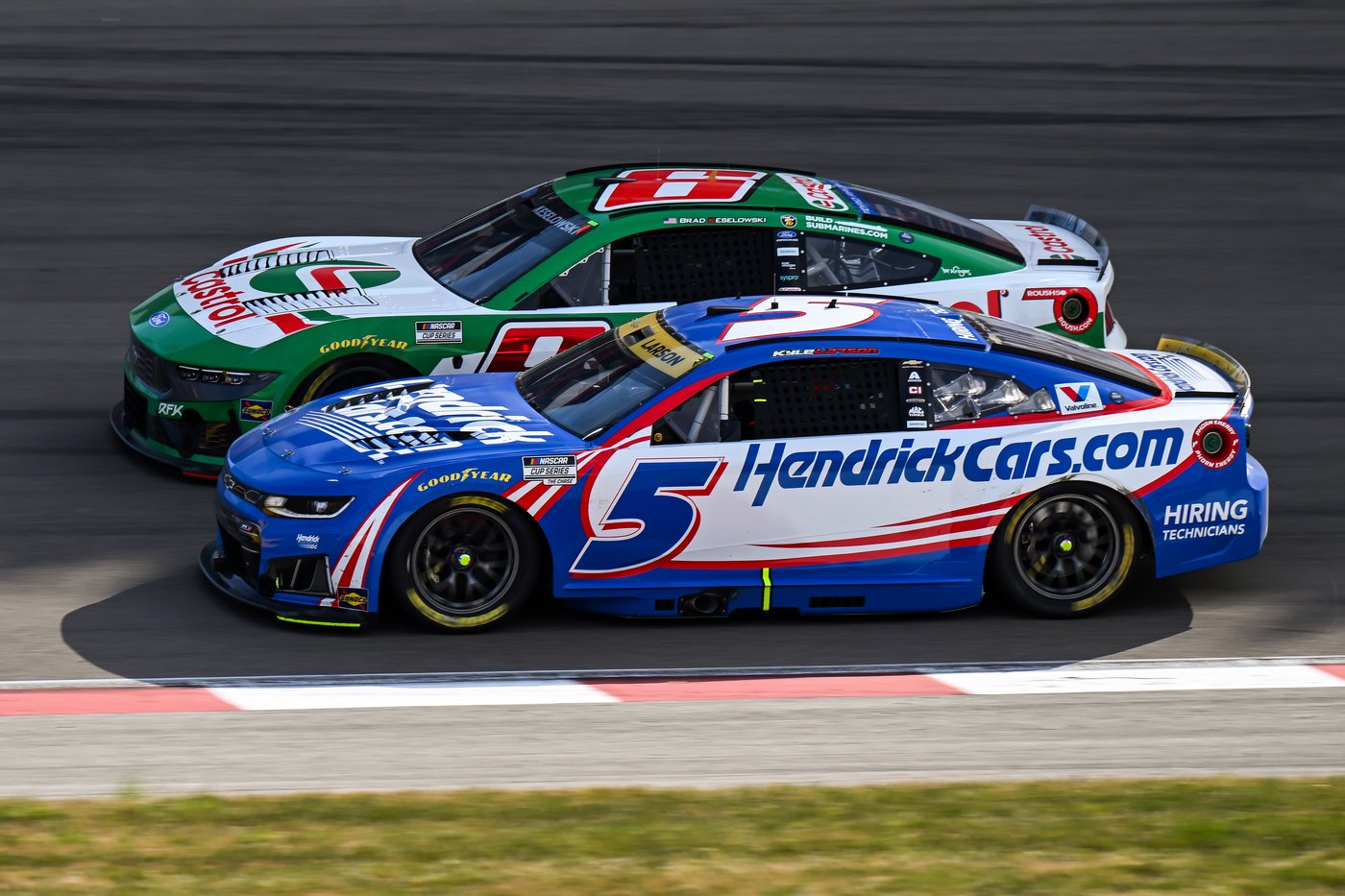 Larson leads Hamlin by single point in Cup Series playoffs as rainout ...
