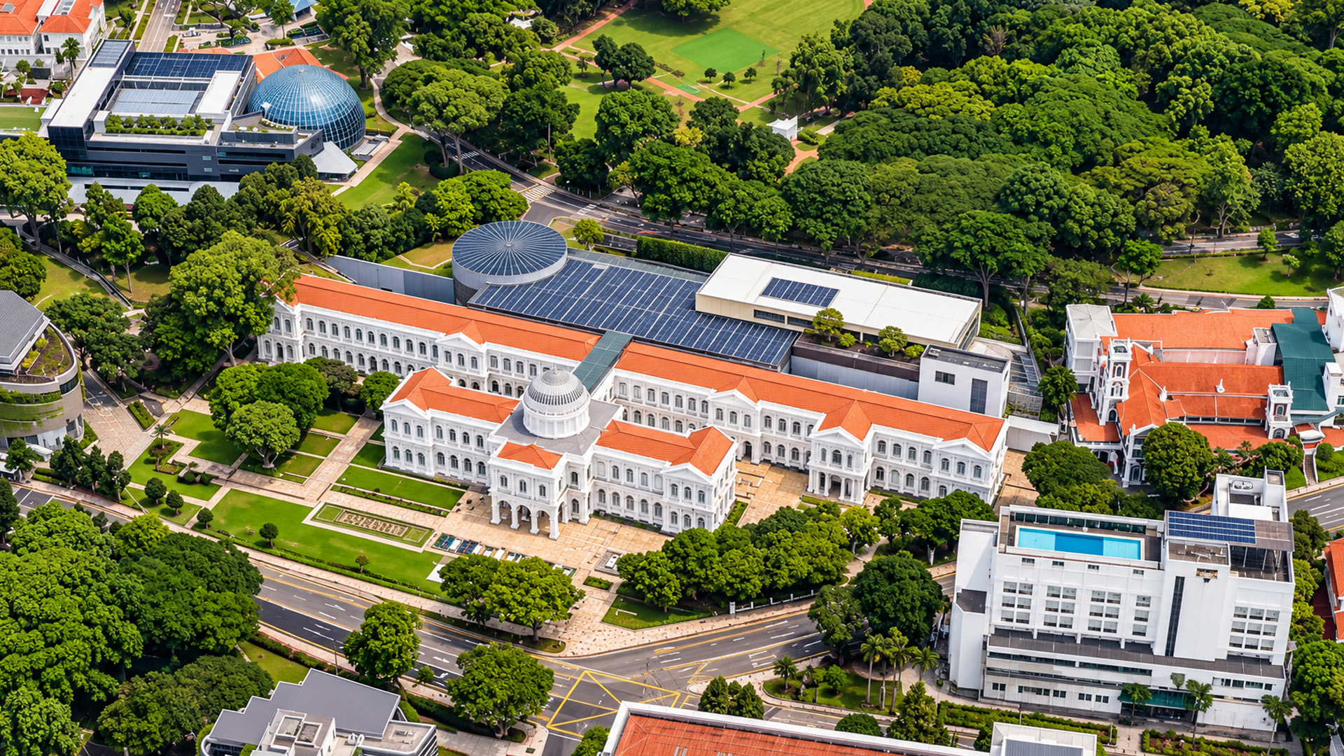 Historic architecture at the National Museum of Singapore