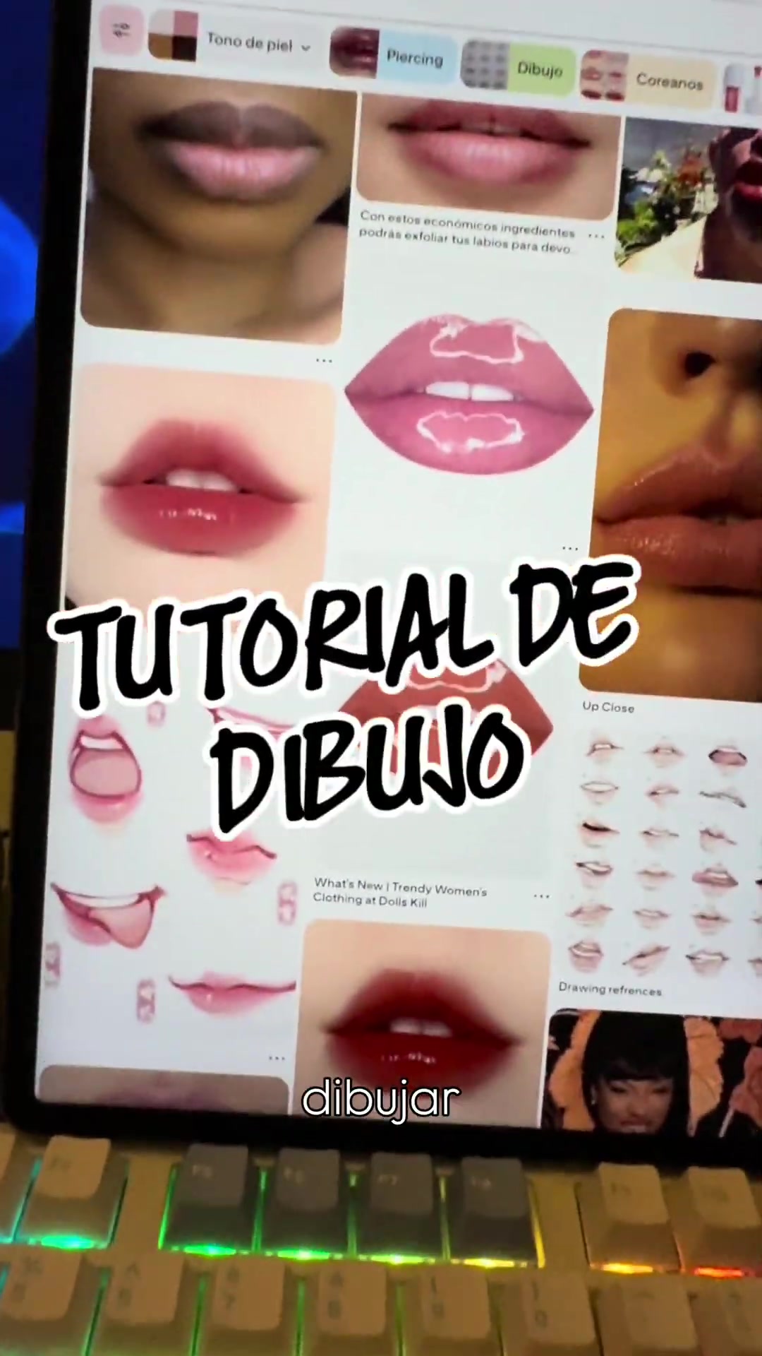 Cómo dibujar labios sencillos en dibujo digital: tutorial paso a paso