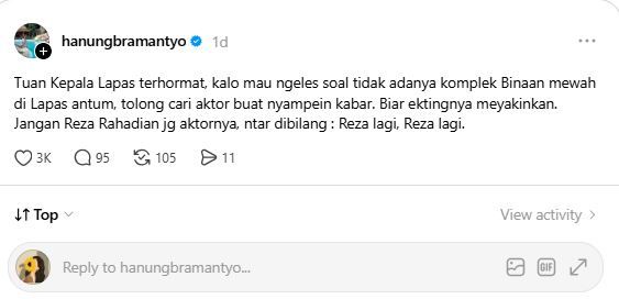 Simak profil Hanung Bramantyo, sutradara Indonesia yang beri kritik pedas soal temuan kluster mewah di lapas Cibinong, Jawa Barat.