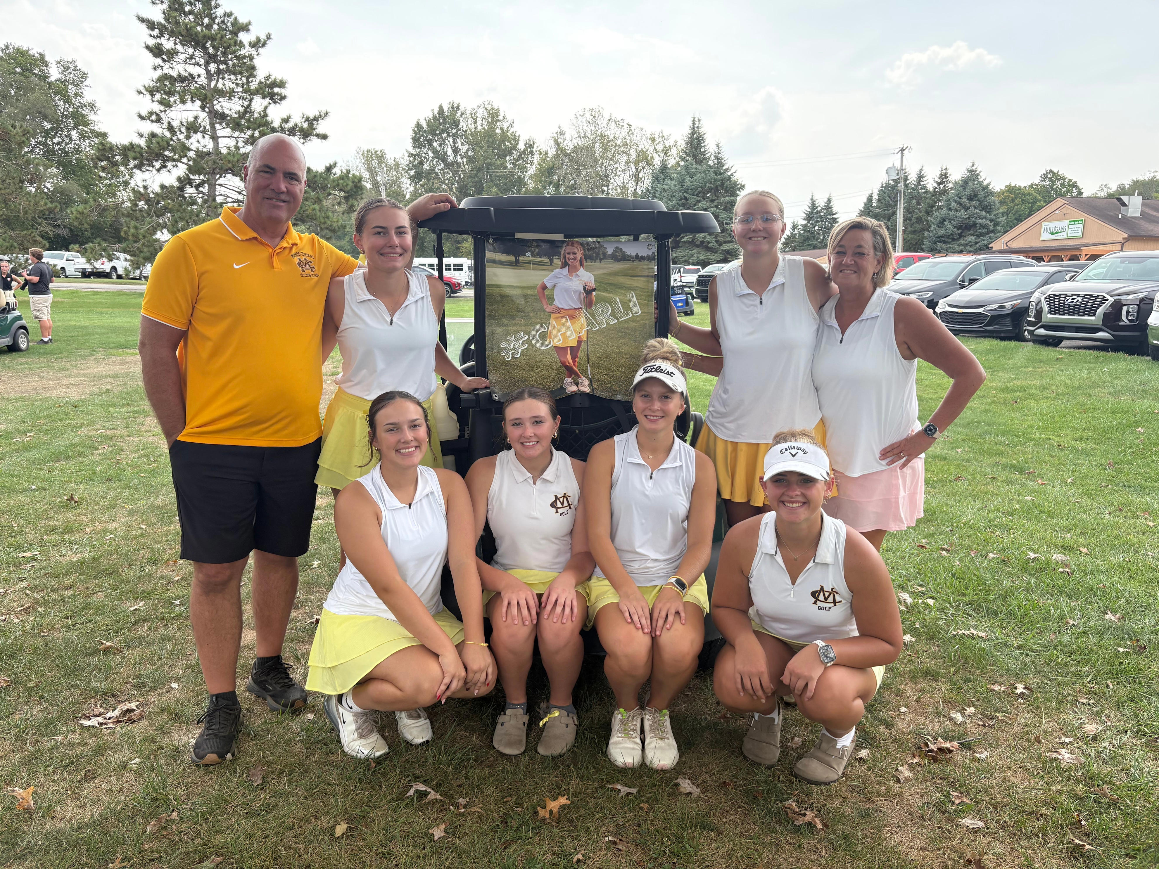 Monroe Central girls golf honors late teammate Charli Siekmann at regional