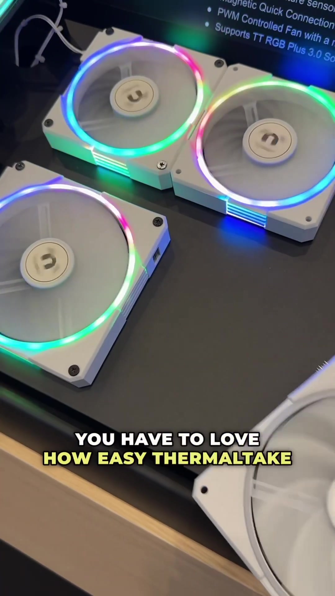 New Thermaltake RGB fans with a temperature sensor built in